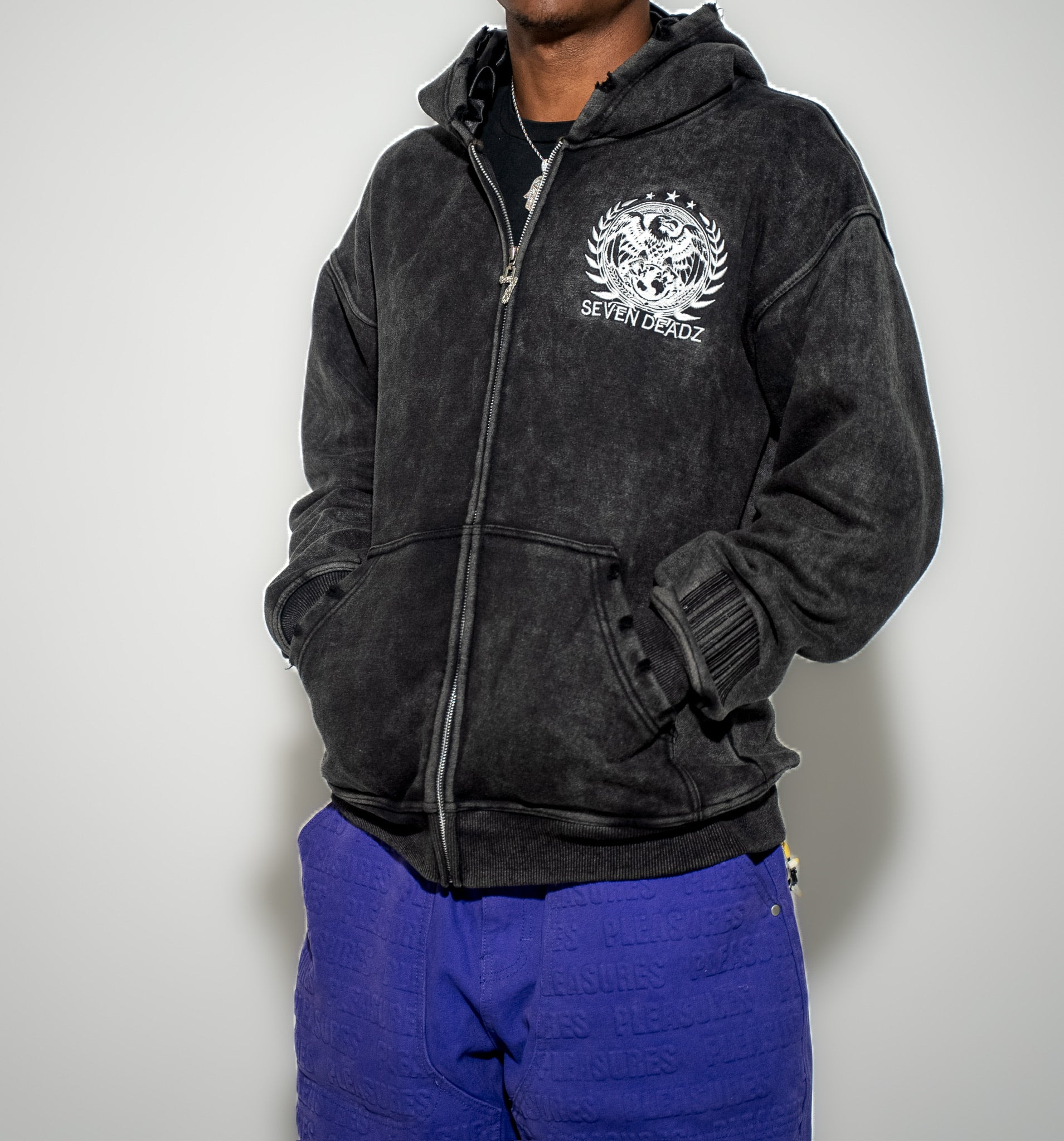 Presidential Black Clarity (Acid Wash Zip-Up) – Seven Deadz