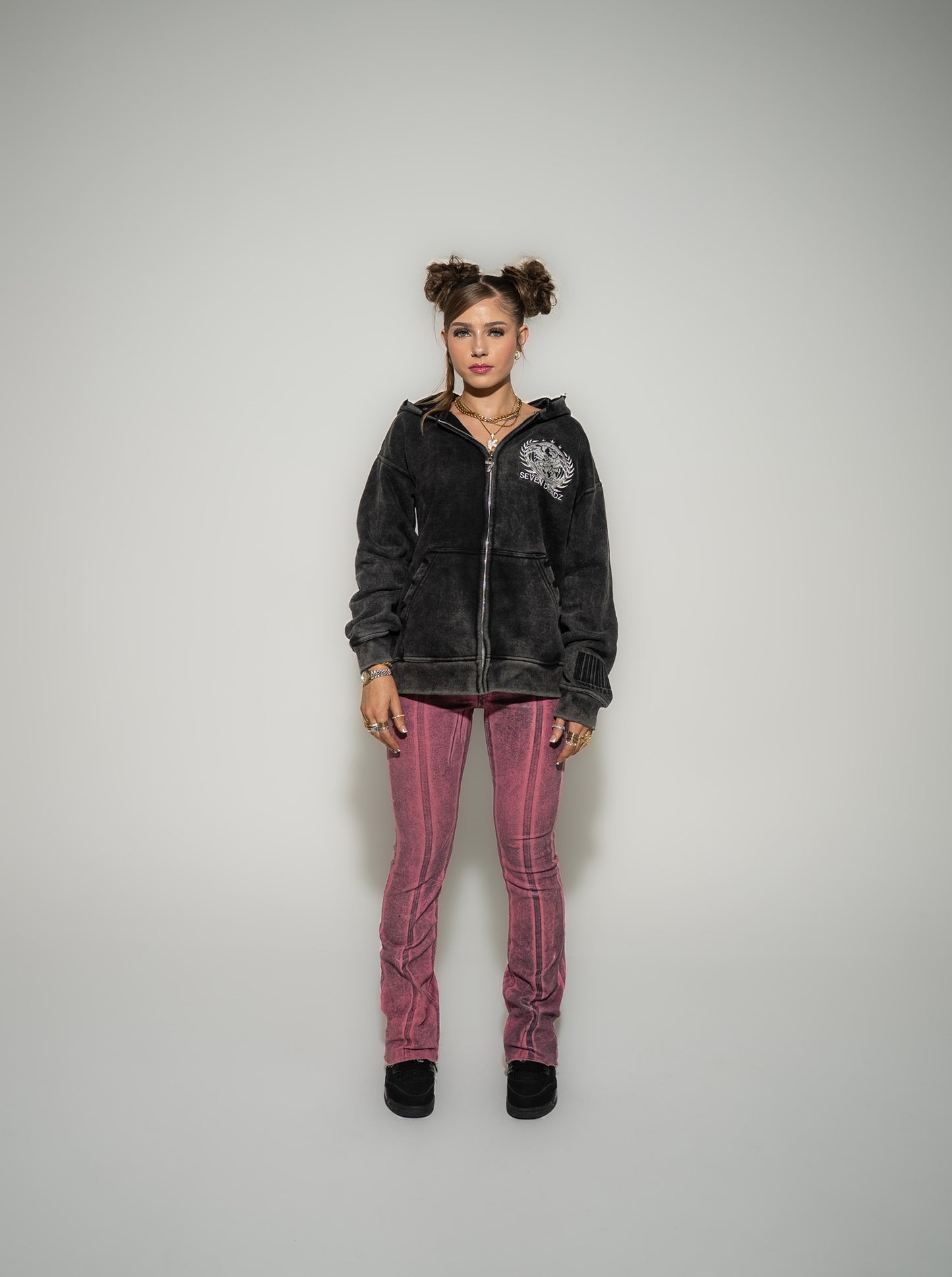 Presidential Black Clarity (Acid Wash Zip-Up)