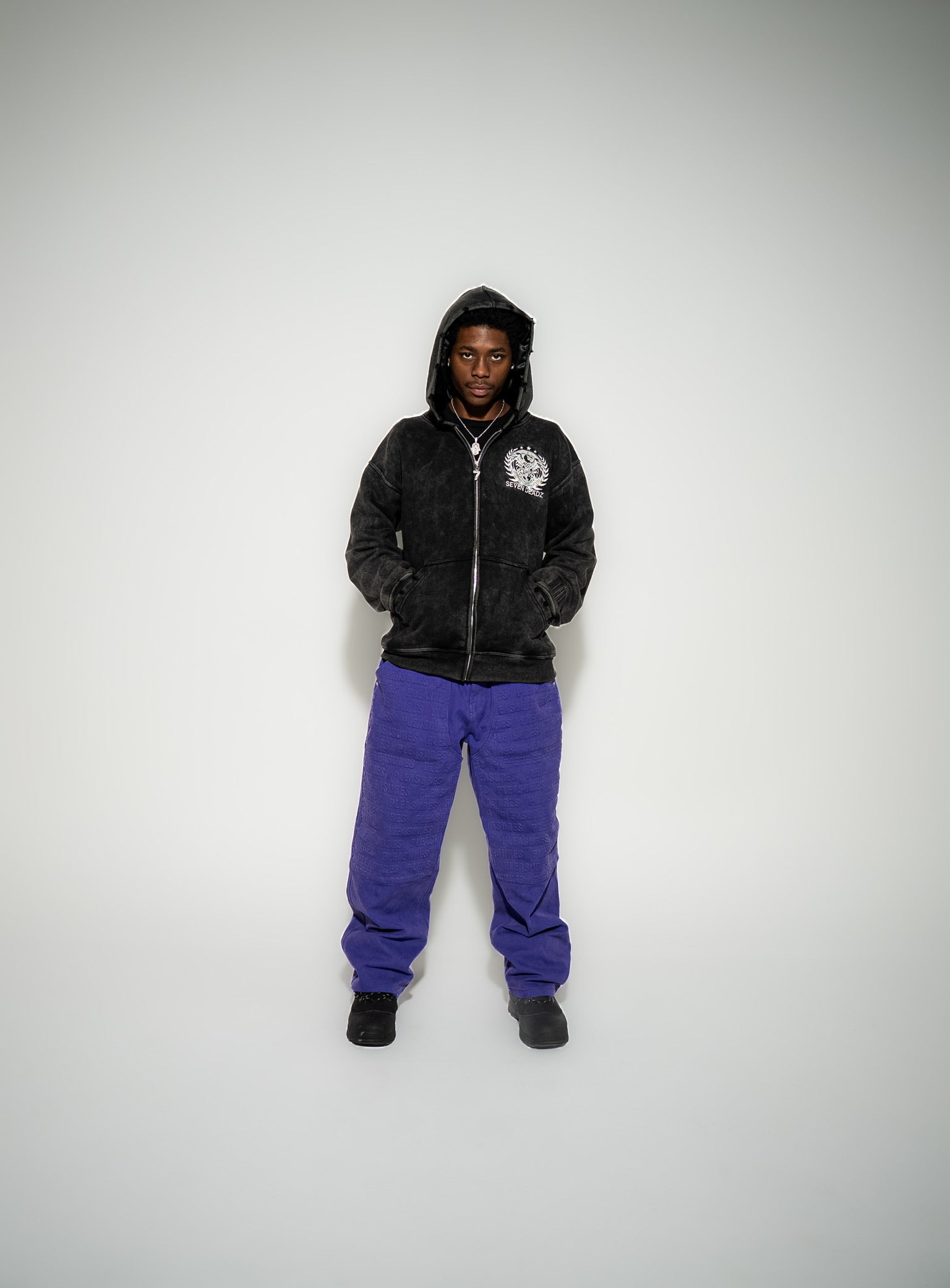Presidential Black Clarity (Acid Wash Zip-Up) – Seven Deadz