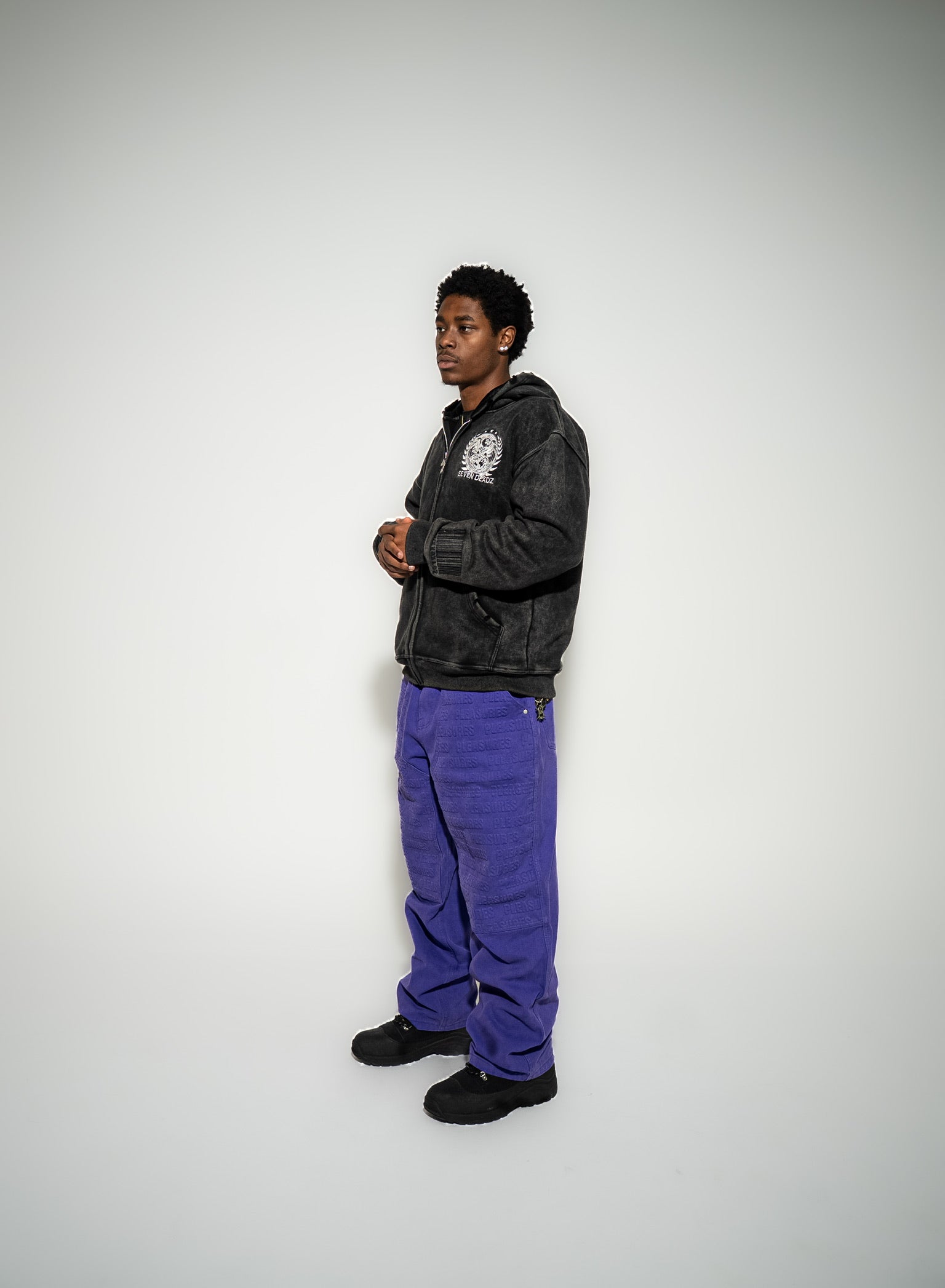 Presidential Black Clarity (Acid Wash Zip-Up) – Seven Deadz