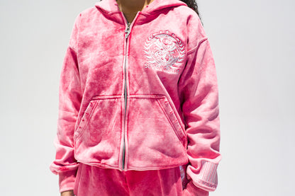 Presidential Pink Clarity (Acid Wash Zip-Up)